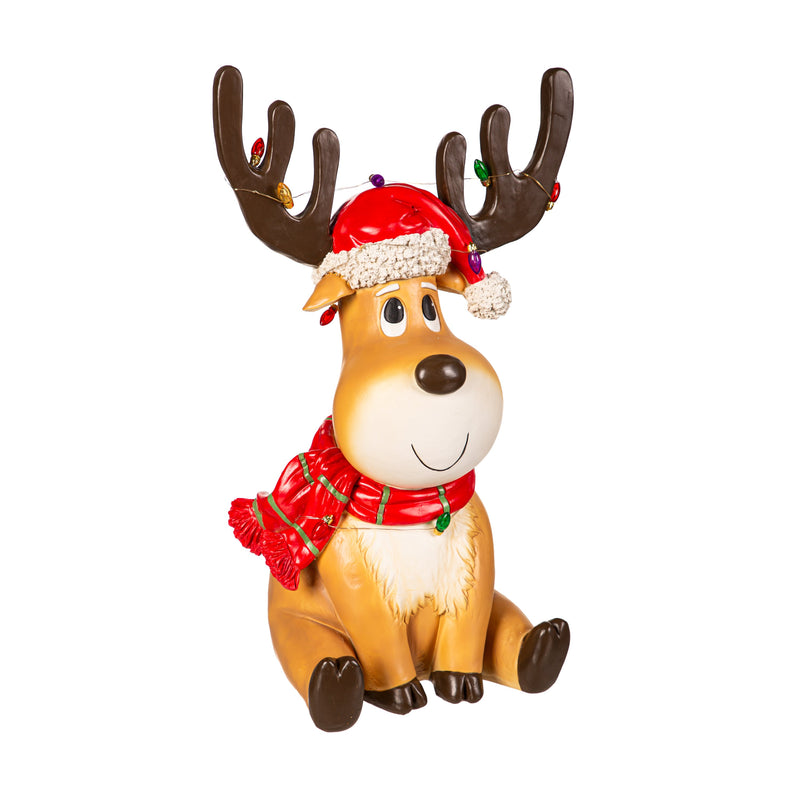 LED Joyful Reindeer Statue,84g5358