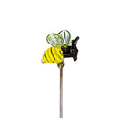 Pollinator Garden Stake, Bee Glass Plant Pick, 15"