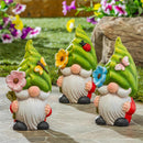 Terracotta Gnome With Leaf Head Statue, 10"H