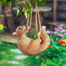 Squirrel Hanging Planter with Jute