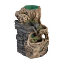 Tree Trunk Tabletop Fountain with Self-Watering Planter