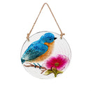 Cottage Garden Suncatcher, Round Hand-painted, 4.5", CDU