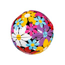 Palm Beach Garden Decor, Metal, Bright Floral Decorative Balls, Set of 3