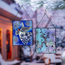 Season to Sparkle Wall Decor, Indoor Alternative Wall, Ice Stained Glass, 8" L x 10" H, Asst of 2