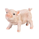 Petal & Plow Garden Statue, Resin Happy Pig Statue, 5"H