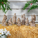 Nativity Garden Statue, Resin Statue, Gilded Nativity, 9"H, Set of 10