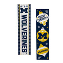 46" Double Sided Leaner, University Of Michigan, Christmas