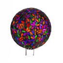 8" Mosaic Gazing Ball, Multi-Color Flower
