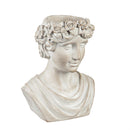 14" Female Head Bust Statue Planter