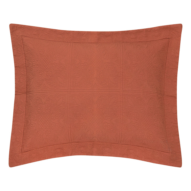 Terra Cotta Matelasse Std Sham
