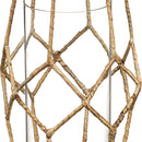 Bamboo and Glass Lanterns, Set of 2