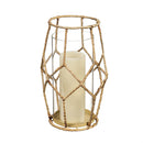 Bamboo and Glass Lanterns, Set of 2