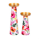 Pastels of Nature Metal Candle Holder Set