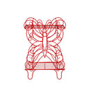 Outdoor Potting Table / Storage Display, Red Butterfly