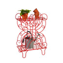 Outdoor Potting Table / Storage Display, Red Butterfly