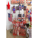 Outdoor Potting Table / Storage Display, Red Butterfly