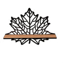 Collapsible Wall Shelf with Laser cut Motif, Maple Leaf