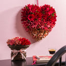 Woodchip Ombre Floral Rattan Basket Table Décor