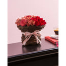 Woodchip Ombre Floral Rattan Basket Table Décor