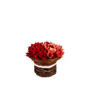 Woodchip Ombre Floral Rattan Basket Table Décor