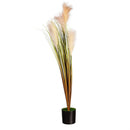 39" Potted Artificial Pampas Grass with Faux Moss, Purple