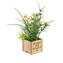 Spring Blooms in LED Wooden Pot