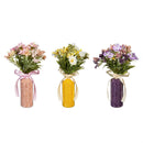Floral Artificial in Glass Vase with Bow Table decor in CDU, 8"H