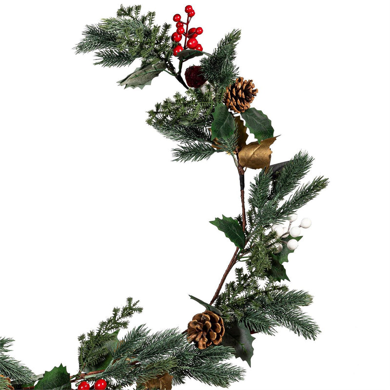 Woodland Storybook Garland Artificial with Pine Cone and Berry, 72"H