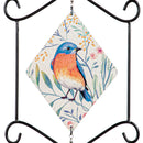 Glass Bird Windspinner Hanging Decor, 3 Asst,8hdg030