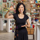 Palm Beach Outdoor Hanging Décor, Glass Colorful Circles