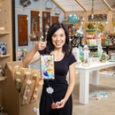 What She Shed Garden Decor, Glow-in-the-Dark Stained Glass Outdoor Hanging Decor, Asst of 3