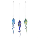 Outdoor Glass Swirly Ornament, Set of 3
