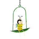 Pollinator Garden Outdoor Hanging Decor, Metal, Swinging Garden Friend, Asst of 4