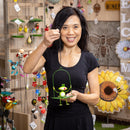 Pollinator Garden Outdoor Hanging Decor, Metal, Swinging Garden Friend, Asst of 4