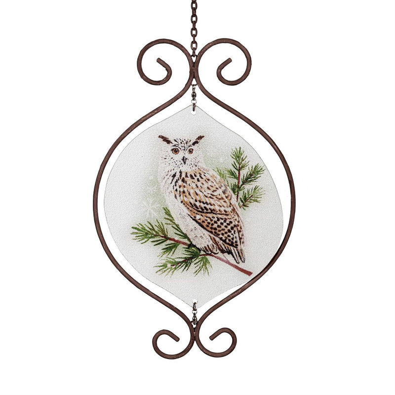 Woodland Storybook Garden Accent, Glass Hanging Decor, Forest Animal, Asst of 3