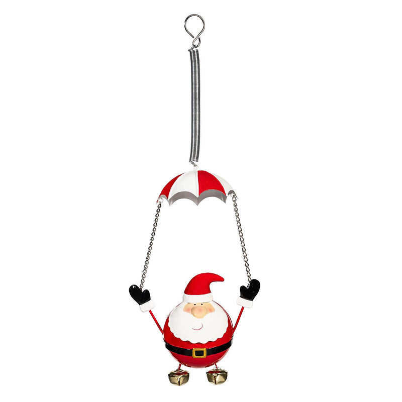 Christmas Vacation Garden Accent, Metal Hanging Decor, Jolly Friend, Asst of 4