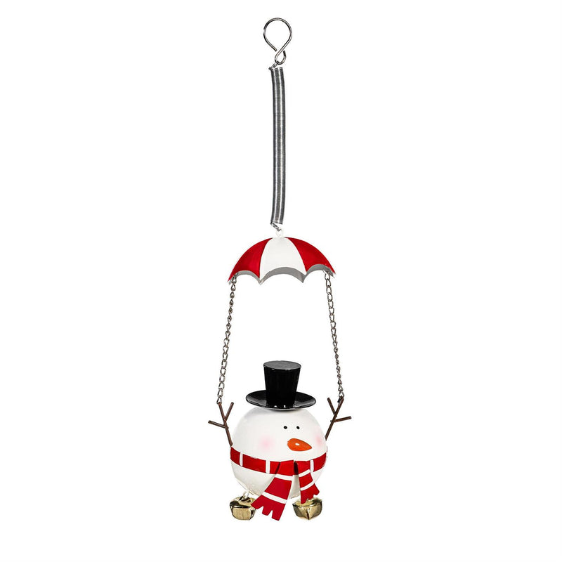 Christmas Vacation Garden Accent, Metal Hanging Decor, Jolly Friend, Asst of 4