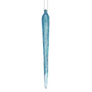 Season to Sparkle Decorative Garden Accent, Hanging Decor, Blue Glass Icicle, 16" H, Set of 6