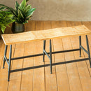 Wood and Metal Bench