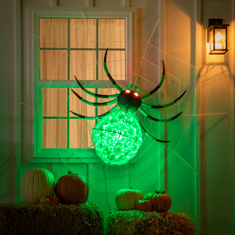Evergreen Garden Accents,5ft Tall EverInflatable, Spider with Web,47.24x41.34x17.72 Inches