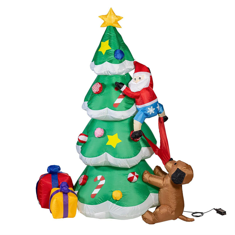 EverInflatable, Santa & Puppy Christmas Tree, 7FT