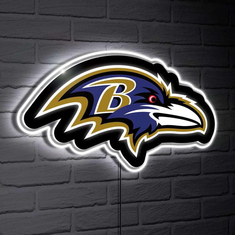 Baltimore Ravens LED Wall Decor, Glazelite, Logo