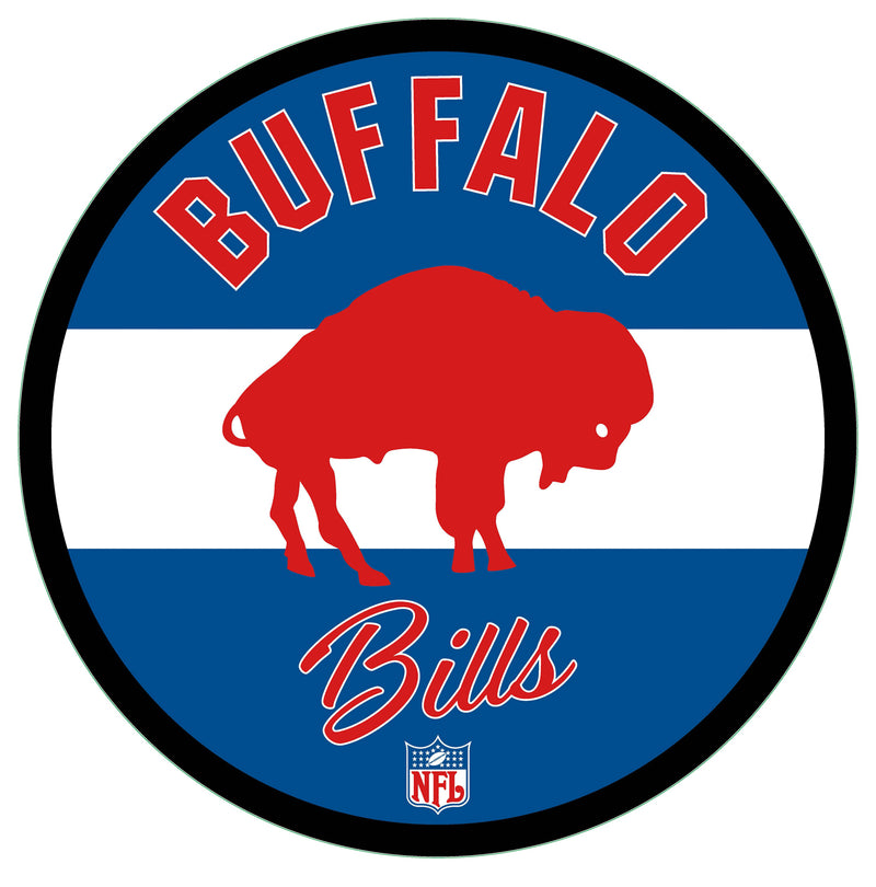 Buffalo Bills NFL Football Large Round Vintage Edgelite LED Decor