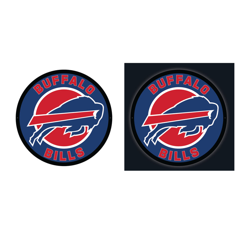 Buffalo Bills NFL Football Large Round Edgelite LED Decor