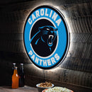 Carolina Panthers NFL Football Large Round Edgelite LED Decor