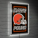 22"H x 14"L NeoLite Wall Decor, Rectangle, Cleveland Browns,8led3807nlrt