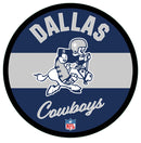 Dallas Cowboys NFL Football Large Round Vintage Edgelite LED Decor