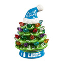 4" Mini LED Tabletop Christmas Tree, Detroit Lions,8led3810mt