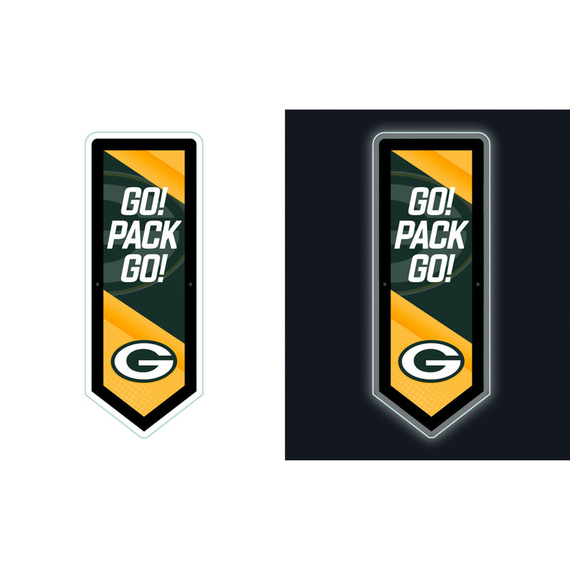 Green Bay Packers NFL Football Pennant Glazelite LED Decor