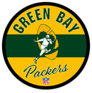 Green Bay Packers NFL Football Large Round Vintage Edgelite LED Decor
